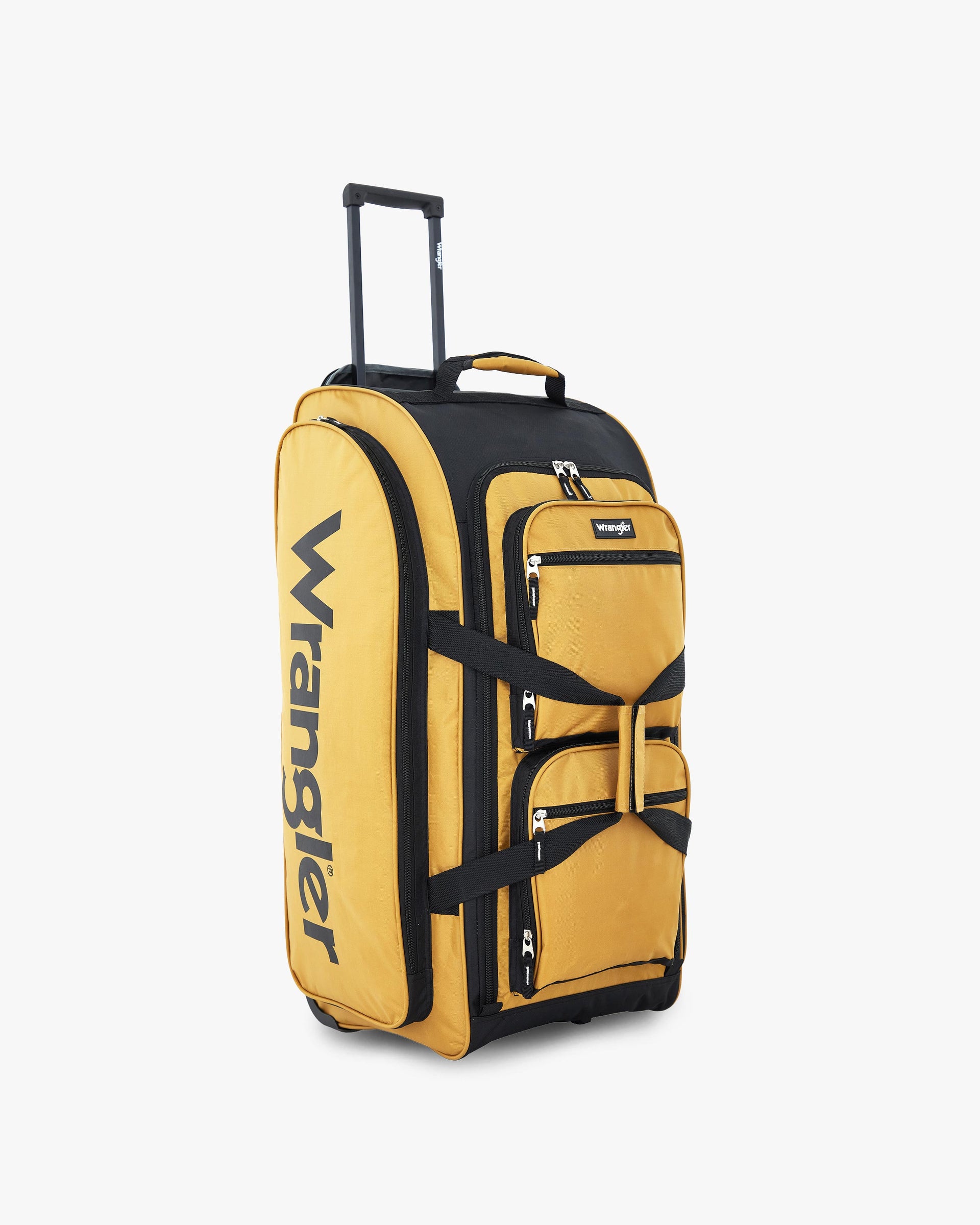 Wrangler Wesley 30-Inch Multi-Pocket Upright Rolling Duffel Ambergold