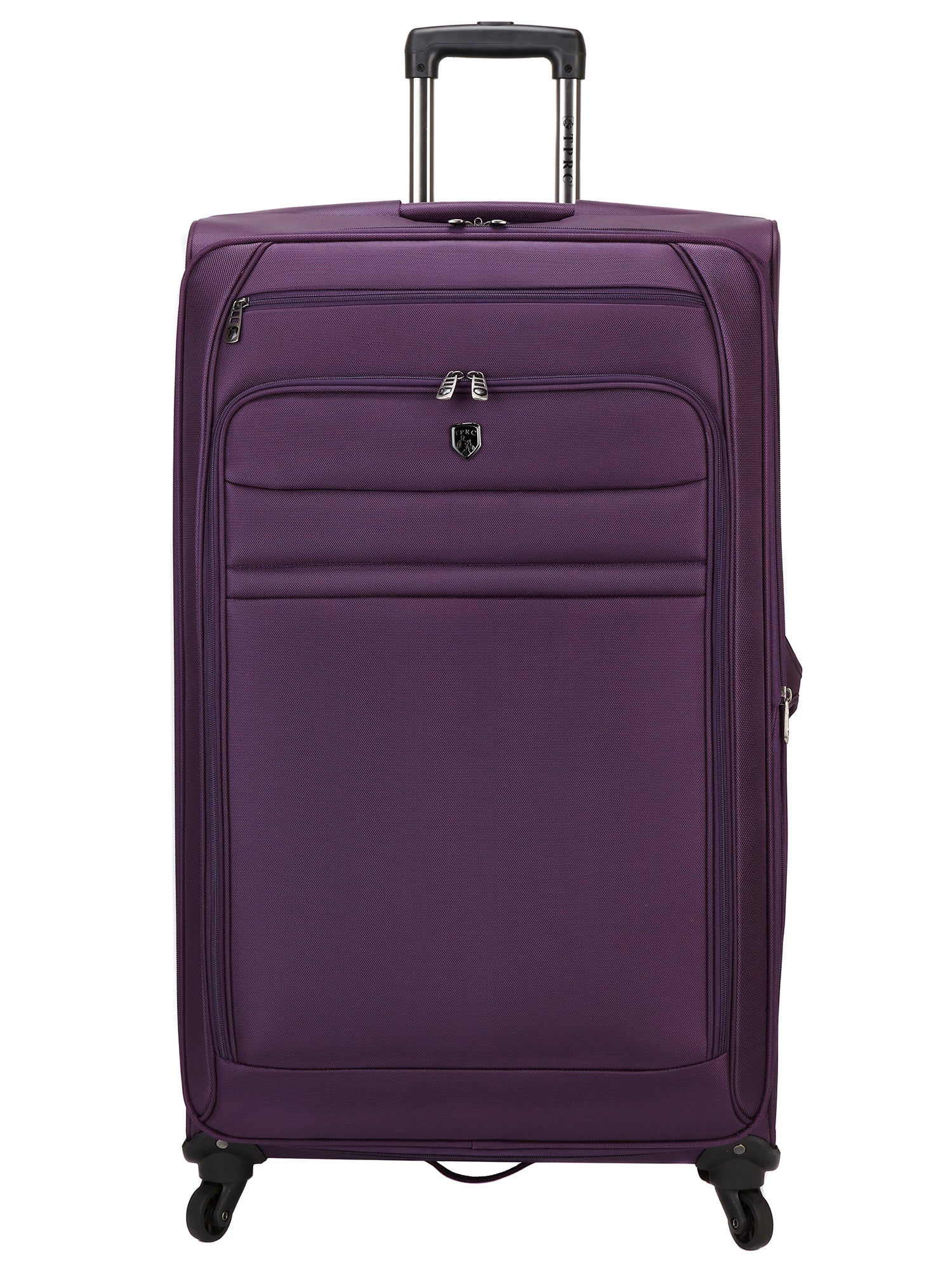 Unisex Purple Solid Soft Sided Large Size Check-In Trolley Bag